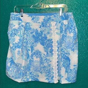 Lilly Pulitzer Blue and White Skort